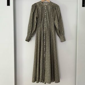 Doen Liberty Floral Button Front Midi Dress XS